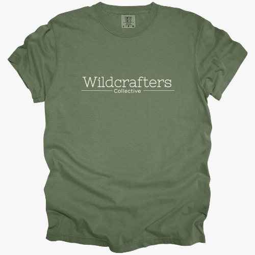 Minimalist logo design featuring the words “Wildcrafters Collective,” representing a creative community built around crafting, connection, and growth.